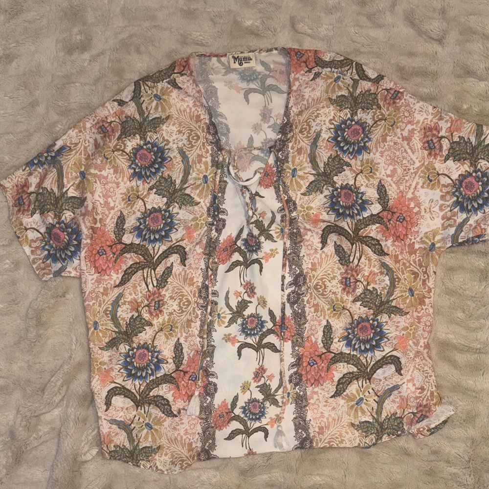 Show Me Your MuMu Multicolor Floral Blouse